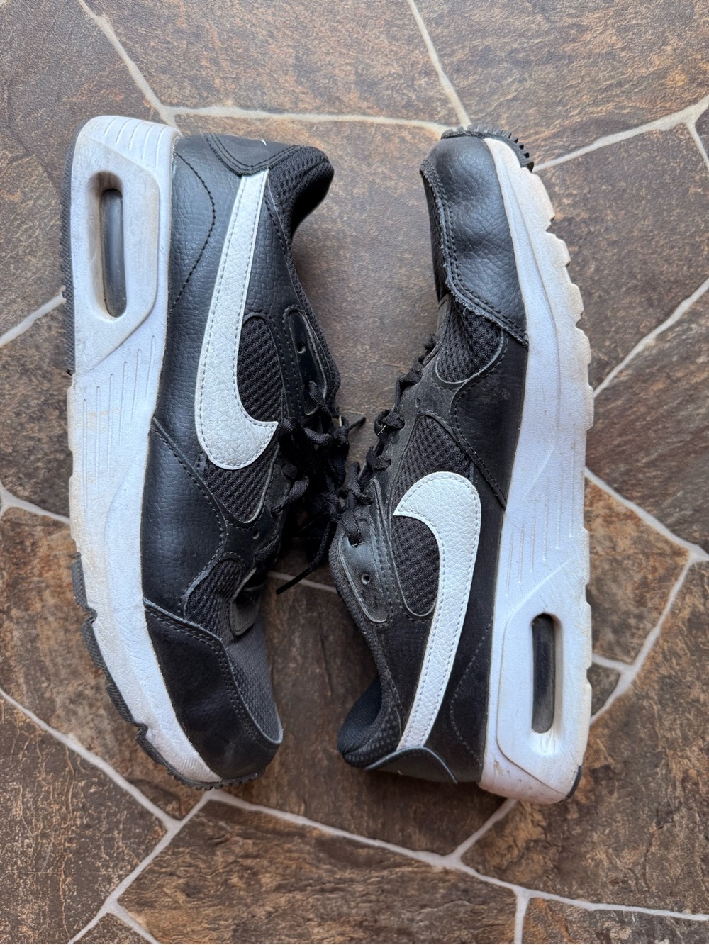 Nike Black & White Athletic Sneakers with White Swoosh